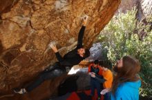 Bouldering in Hueco Tanks on 01/29/2020 with Blue Lizard Climbing and Yoga

Filename: SRM_20200129_1216440.jpg
Aperture: f/5.6
Shutter Speed: 1/250
Body: Canon EOS-1D Mark II
Lens: Canon EF 16-35mm f/2.8 L