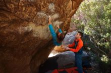 Bouldering in Hueco Tanks on 01/29/2020 with Blue Lizard Climbing and Yoga

Filename: SRM_20200129_1217560.jpg
Aperture: f/5.0
Shutter Speed: 1/250
Body: Canon EOS-1D Mark II
Lens: Canon EF 16-35mm f/2.8 L