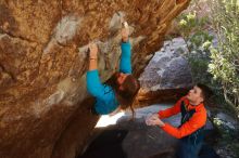 Bouldering in Hueco Tanks on 01/29/2020 with Blue Lizard Climbing and Yoga

Filename: SRM_20200129_1218030.jpg
Aperture: f/5.0
Shutter Speed: 1/250
Body: Canon EOS-1D Mark II
Lens: Canon EF 16-35mm f/2.8 L