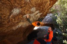 Bouldering in Hueco Tanks on 01/29/2020 with Blue Lizard Climbing and Yoga

Filename: SRM_20200129_1221330.jpg
Aperture: f/5.0
Shutter Speed: 1/250
Body: Canon EOS-1D Mark II
Lens: Canon EF 16-35mm f/2.8 L