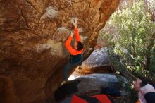 Bouldering in Hueco Tanks on 01/29/2020 with Blue Lizard Climbing and Yoga

Filename: SRM_20200129_1222220.jpg
Aperture: f/5.0
Shutter Speed: 1/250
Body: Canon EOS-1D Mark II
Lens: Canon EF 16-35mm f/2.8 L