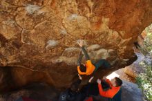 Bouldering in Hueco Tanks on 01/29/2020 with Blue Lizard Climbing and Yoga

Filename: SRM_20200129_1223230.jpg
Aperture: f/5.0
Shutter Speed: 1/250
Body: Canon EOS-1D Mark II
Lens: Canon EF 16-35mm f/2.8 L