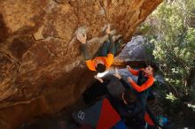 Bouldering in Hueco Tanks on 01/29/2020 with Blue Lizard Climbing and Yoga

Filename: SRM_20200129_1223330.jpg
Aperture: f/5.0
Shutter Speed: 1/250
Body: Canon EOS-1D Mark II
Lens: Canon EF 16-35mm f/2.8 L