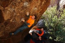 Bouldering in Hueco Tanks on 01/29/2020 with Blue Lizard Climbing and Yoga

Filename: SRM_20200129_1223400.jpg
Aperture: f/6.3
Shutter Speed: 1/250
Body: Canon EOS-1D Mark II
Lens: Canon EF 16-35mm f/2.8 L