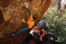 Bouldering in Hueco Tanks on 01/29/2020 with Blue Lizard Climbing and Yoga

Filename: SRM_20200129_1223410.jpg
Aperture: f/6.3
Shutter Speed: 1/250
Body: Canon EOS-1D Mark II
Lens: Canon EF 16-35mm f/2.8 L