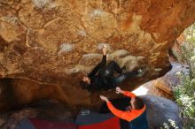 Bouldering in Hueco Tanks on 01/29/2020 with Blue Lizard Climbing and Yoga

Filename: SRM_20200129_1228170.jpg
Aperture: f/4.5
Shutter Speed: 1/250
Body: Canon EOS-1D Mark II
Lens: Canon EF 16-35mm f/2.8 L