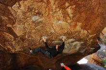 Bouldering in Hueco Tanks on 01/29/2020 with Blue Lizard Climbing and Yoga

Filename: SRM_20200129_1228230.jpg
Aperture: f/5.0
Shutter Speed: 1/250
Body: Canon EOS-1D Mark II
Lens: Canon EF 16-35mm f/2.8 L