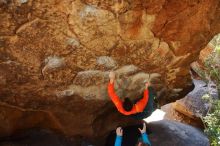 Bouldering in Hueco Tanks on 01/29/2020 with Blue Lizard Climbing and Yoga

Filename: SRM_20200129_1229570.jpg
Aperture: f/5.0
Shutter Speed: 1/250
Body: Canon EOS-1D Mark II
Lens: Canon EF 16-35mm f/2.8 L