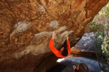 Bouldering in Hueco Tanks on 01/29/2020 with Blue Lizard Climbing and Yoga

Filename: SRM_20200129_1231370.jpg
Aperture: f/5.6
Shutter Speed: 1/250
Body: Canon EOS-1D Mark II
Lens: Canon EF 16-35mm f/2.8 L