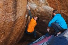 Bouldering in Hueco Tanks on 01/29/2020 with Blue Lizard Climbing and Yoga

Filename: SRM_20200129_1250020.jpg
Aperture: f/4.5
Shutter Speed: 1/250
Body: Canon EOS-1D Mark II
Lens: Canon EF 50mm f/1.8 II