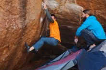 Bouldering in Hueco Tanks on 01/29/2020 with Blue Lizard Climbing and Yoga

Filename: SRM_20200129_1250070.jpg
Aperture: f/4.0
Shutter Speed: 1/250
Body: Canon EOS-1D Mark II
Lens: Canon EF 50mm f/1.8 II