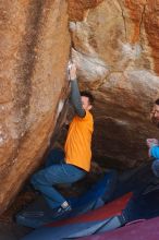 Bouldering in Hueco Tanks on 01/29/2020 with Blue Lizard Climbing and Yoga

Filename: SRM_20200129_1255590.jpg
Aperture: f/4.0
Shutter Speed: 1/250
Body: Canon EOS-1D Mark II
Lens: Canon EF 50mm f/1.8 II