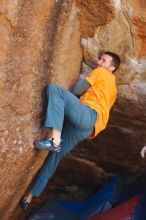 Bouldering in Hueco Tanks on 01/29/2020 with Blue Lizard Climbing and Yoga

Filename: SRM_20200129_1256101.jpg
Aperture: f/4.0
Shutter Speed: 1/250
Body: Canon EOS-1D Mark II
Lens: Canon EF 50mm f/1.8 II