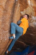 Bouldering in Hueco Tanks on 01/29/2020 with Blue Lizard Climbing and Yoga

Filename: SRM_20200129_1256110.jpg
Aperture: f/4.0
Shutter Speed: 1/250
Body: Canon EOS-1D Mark II
Lens: Canon EF 50mm f/1.8 II