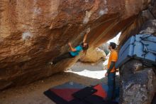 Bouldering in Hueco Tanks on 01/29/2020 with Blue Lizard Climbing and Yoga

Filename: SRM_20200129_1320330.jpg
Aperture: f/7.1
Shutter Speed: 1/250
Body: Canon EOS-1D Mark II
Lens: Canon EF 16-35mm f/2.8 L