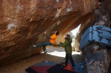 Bouldering in Hueco Tanks on 01/29/2020 with Blue Lizard Climbing and Yoga

Filename: SRM_20200129_1324470.jpg
Aperture: f/7.1
Shutter Speed: 1/250
Body: Canon EOS-1D Mark II
Lens: Canon EF 16-35mm f/2.8 L