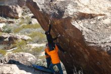 Bouldering in Hueco Tanks on 01/29/2020 with Blue Lizard Climbing and Yoga

Filename: SRM_20200129_1404422.jpg
Aperture: f/4.0
Shutter Speed: 1/500
Body: Canon EOS-1D Mark II
Lens: Canon EF 50mm f/1.8 II