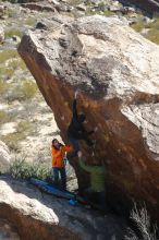 Bouldering in Hueco Tanks on 01/29/2020 with Blue Lizard Climbing and Yoga

Filename: SRM_20200129_1406382.jpg
Aperture: f/4.0
Shutter Speed: 1/500
Body: Canon EOS-1D Mark II
Lens: Canon EF 50mm f/1.8 II