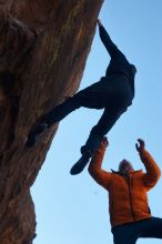 Bouldering in Hueco Tanks on 01/29/2020 with Blue Lizard Climbing and Yoga

Filename: SRM_20200129_1419340.jpg
Aperture: f/4.0
Shutter Speed: 1/400
Body: Canon EOS-1D Mark II
Lens: Canon EF 50mm f/1.8 II