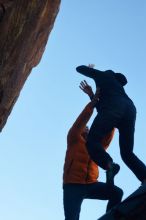 Bouldering in Hueco Tanks on 01/29/2020 with Blue Lizard Climbing and Yoga

Filename: SRM_20200129_1419343.jpg
Aperture: f/4.0
Shutter Speed: 1/400
Body: Canon EOS-1D Mark II
Lens: Canon EF 50mm f/1.8 II