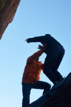 Bouldering in Hueco Tanks on 01/29/2020 with Blue Lizard Climbing and Yoga

Filename: SRM_20200129_1419350.jpg
Aperture: f/4.0
Shutter Speed: 1/400
Body: Canon EOS-1D Mark II
Lens: Canon EF 50mm f/1.8 II