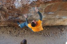 Bouldering in Hueco Tanks on 01/29/2020 with Blue Lizard Climbing and Yoga

Filename: SRM_20200129_1423101.jpg
Aperture: f/2.8
Shutter Speed: 1/250
Body: Canon EOS-1D Mark II
Lens: Canon EF 50mm f/1.8 II