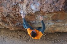 Bouldering in Hueco Tanks on 01/29/2020 with Blue Lizard Climbing and Yoga

Filename: SRM_20200129_1423181.jpg
Aperture: f/2.8
Shutter Speed: 1/250
Body: Canon EOS-1D Mark II
Lens: Canon EF 50mm f/1.8 II