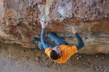 Bouldering in Hueco Tanks on 01/29/2020 with Blue Lizard Climbing and Yoga

Filename: SRM_20200129_1423260.jpg
Aperture: f/2.8
Shutter Speed: 1/250
Body: Canon EOS-1D Mark II
Lens: Canon EF 50mm f/1.8 II