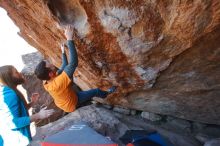 Bouldering in Hueco Tanks on 01/29/2020 with Blue Lizard Climbing and Yoga

Filename: SRM_20200129_1453400.jpg
Aperture: f/4.0
Shutter Speed: 1/320
Body: Canon EOS-1D Mark II
Lens: Canon EF 16-35mm f/2.8 L