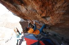 Bouldering in Hueco Tanks on 01/29/2020 with Blue Lizard Climbing and Yoga

Filename: SRM_20200129_1453590.jpg
Aperture: f/5.0
Shutter Speed: 1/320
Body: Canon EOS-1D Mark II
Lens: Canon EF 16-35mm f/2.8 L