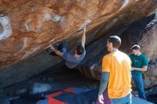 Bouldering in Hueco Tanks on 01/29/2020 with Blue Lizard Climbing and Yoga

Filename: SRM_20200129_1454370.jpg
Aperture: f/4.0
Shutter Speed: 1/320
Body: Canon EOS-1D Mark II
Lens: Canon EF 16-35mm f/2.8 L