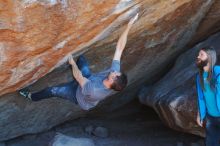 Bouldering in Hueco Tanks on 01/29/2020 with Blue Lizard Climbing and Yoga

Filename: SRM_20200129_1502220.jpg
Aperture: f/4.5
Shutter Speed: 1/320
Body: Canon EOS-1D Mark II
Lens: Canon EF 16-35mm f/2.8 L