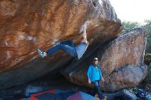 Bouldering in Hueco Tanks on 01/29/2020 with Blue Lizard Climbing and Yoga

Filename: SRM_20200129_1502330.jpg
Aperture: f/6.3
Shutter Speed: 1/320
Body: Canon EOS-1D Mark II
Lens: Canon EF 16-35mm f/2.8 L