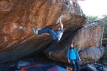 Bouldering in Hueco Tanks on 01/29/2020 with Blue Lizard Climbing and Yoga

Filename: SRM_20200129_1502340.jpg
Aperture: f/6.3
Shutter Speed: 1/320
Body: Canon EOS-1D Mark II
Lens: Canon EF 16-35mm f/2.8 L