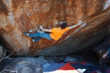 Bouldering in Hueco Tanks on 01/29/2020 with Blue Lizard Climbing and Yoga

Filename: SRM_20200129_1508430.jpg
Aperture: f/6.3
Shutter Speed: 1/320
Body: Canon EOS-1D Mark II
Lens: Canon EF 16-35mm f/2.8 L