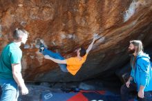 Bouldering in Hueco Tanks on 01/29/2020 with Blue Lizard Climbing and Yoga

Filename: SRM_20200129_1508530.jpg
Aperture: f/6.3
Shutter Speed: 1/320
Body: Canon EOS-1D Mark II
Lens: Canon EF 16-35mm f/2.8 L