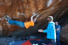 Bouldering in Hueco Tanks on 01/29/2020 with Blue Lizard Climbing and Yoga

Filename: SRM_20200129_1508590.jpg
Aperture: f/6.3
Shutter Speed: 1/320
Body: Canon EOS-1D Mark II
Lens: Canon EF 16-35mm f/2.8 L