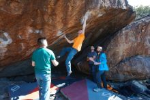 Bouldering in Hueco Tanks on 01/29/2020 with Blue Lizard Climbing and Yoga

Filename: SRM_20200129_1509150.jpg
Aperture: f/7.1
Shutter Speed: 1/320
Body: Canon EOS-1D Mark II
Lens: Canon EF 16-35mm f/2.8 L