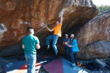 Bouldering in Hueco Tanks on 01/29/2020 with Blue Lizard Climbing and Yoga

Filename: SRM_20200129_1509151.jpg
Aperture: f/7.1
Shutter Speed: 1/320
Body: Canon EOS-1D Mark II
Lens: Canon EF 16-35mm f/2.8 L