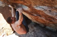 Bouldering in Hueco Tanks on 01/29/2020 with Blue Lizard Climbing and Yoga

Filename: SRM_20200129_1533070.jpg
Aperture: f/5.0
Shutter Speed: 1/320
Body: Canon EOS-1D Mark II
Lens: Canon EF 50mm f/1.8 II