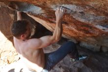 Bouldering in Hueco Tanks on 01/29/2020 with Blue Lizard Climbing and Yoga

Filename: SRM_20200129_1533190.jpg
Aperture: f/4.5
Shutter Speed: 1/320
Body: Canon EOS-1D Mark II
Lens: Canon EF 50mm f/1.8 II