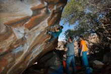 Bouldering in Hueco Tanks on 01/29/2020 with Blue Lizard Climbing and Yoga

Filename: SRM_20200129_1546550.jpg
Aperture: f/8.0
Shutter Speed: 1/250
Body: Canon EOS-1D Mark II
Lens: Canon EF 16-35mm f/2.8 L