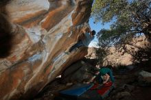 Bouldering in Hueco Tanks on 01/29/2020 with Blue Lizard Climbing and Yoga

Filename: SRM_20200129_1549500.jpg
Aperture: f/8.0
Shutter Speed: 1/250
Body: Canon EOS-1D Mark II
Lens: Canon EF 16-35mm f/2.8 L