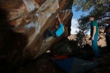 Bouldering in Hueco Tanks on 01/29/2020 with Blue Lizard Climbing and Yoga

Filename: SRM_20200129_1559550.jpg
Aperture: f/8.0
Shutter Speed: 1/250
Body: Canon EOS-1D Mark II
Lens: Canon EF 16-35mm f/2.8 L