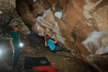 Bouldering in Hueco Tanks on 01/29/2020 with Blue Lizard Climbing and Yoga

Filename: SRM_20200129_1602220.jpg
Aperture: f/8.0
Shutter Speed: 1/250
Body: Canon EOS-1D Mark II
Lens: Canon EF 16-35mm f/2.8 L