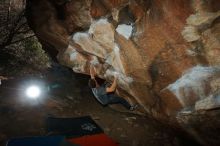 Bouldering in Hueco Tanks on 01/29/2020 with Blue Lizard Climbing and Yoga

Filename: SRM_20200129_1603560.jpg
Aperture: f/8.0
Shutter Speed: 1/250
Body: Canon EOS-1D Mark II
Lens: Canon EF 16-35mm f/2.8 L