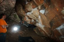 Bouldering in Hueco Tanks on 01/29/2020 with Blue Lizard Climbing and Yoga

Filename: SRM_20200129_1604050.jpg
Aperture: f/8.0
Shutter Speed: 1/250
Body: Canon EOS-1D Mark II
Lens: Canon EF 16-35mm f/2.8 L