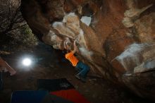 Bouldering in Hueco Tanks on 01/29/2020 with Blue Lizard Climbing and Yoga

Filename: SRM_20200129_1606130.jpg
Aperture: f/8.0
Shutter Speed: 1/250
Body: Canon EOS-1D Mark II
Lens: Canon EF 16-35mm f/2.8 L