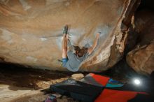 Bouldering in Hueco Tanks on 01/29/2020 with Blue Lizard Climbing and Yoga

Filename: SRM_20200129_1643070.jpg
Aperture: f/8.0
Shutter Speed: 1/250
Body: Canon EOS-1D Mark II
Lens: Canon EF 16-35mm f/2.8 L