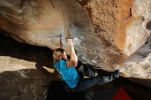 Bouldering in Hueco Tanks on 01/29/2020 with Blue Lizard Climbing and Yoga

Filename: SRM_20200129_1658070.jpg
Aperture: f/8.0
Shutter Speed: 1/250
Body: Canon EOS-1D Mark II
Lens: Canon EF 16-35mm f/2.8 L